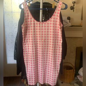 Pink gingham dress